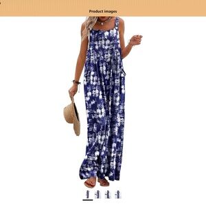 NWT YESNO Women's Summer Casual Overalls Loose Wide Leg Jumpsuits